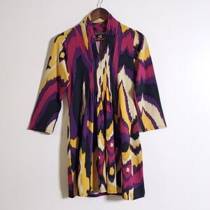 Bel Kazan Abstract Tunic Size M Eclectic Colorful Bold Womens